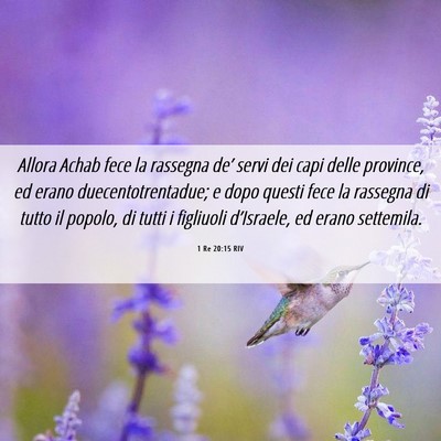 Picture 06 - 1 Re 20:15 RIV - Allora Achab fece la rassegna de’ servi dei - Bible Verse Picture