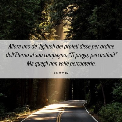 Picture 06 - 1 Re 20:35 RIV - Allora uno de’ figliuoli dei profeti disse per - Bible Verse Picture