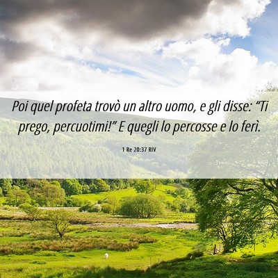 Picture 06 - 1 Re 20:37 RIV - Poi quel profeta trovò un altro uomo, e gli - Bible Verse Picture