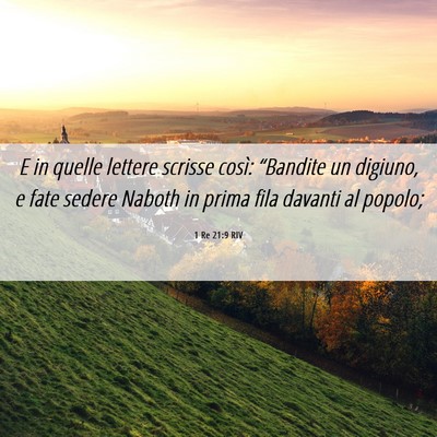 Picture 06 - 1 Re 21:9 RIV - E in quelle lettere scrisse così: “Bandite un - Bible Verse Picture