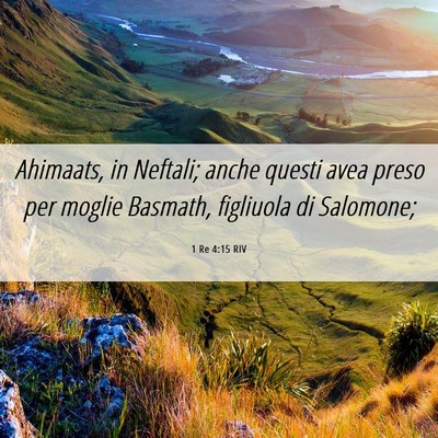 Picture 06 - 1 Re 4:15 RIV - Ahimaats, in Neftali; anche questi avea preso per - Bible Verse Picture