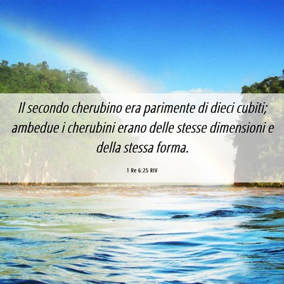 Picture 06 - 1 Re 6:25 RIV - Il secondo cherubino era parimente di dieci - Bible Verse Picture
