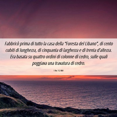 Picture 06 - 1 Re 7:2 RIV - Fabbricò prima di tutto la casa della “Foresta - Bible Verse Picture