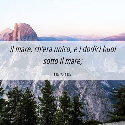 Picture 06 - 1 Re 7:44 RIV - il mare, ch’era unico, e i dodici buoi sotto il - Bible Verse Picture