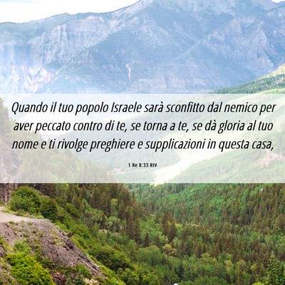 Picture 06 - 1 Re 8:33 RIV - Quando il tuo popolo Israele sarà sconfitto dal - Bible Verse Picture