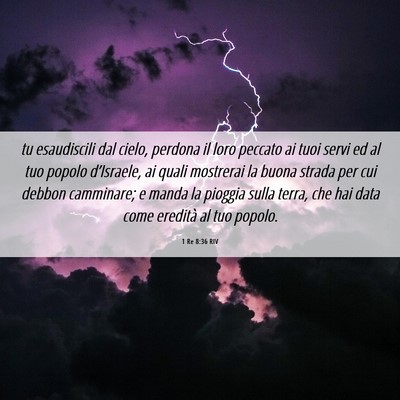 Picture 06 - 1 Re 8:36 RIV - tu esaudiscili dal cielo, perdona il loro peccato - Bible Verse Picture