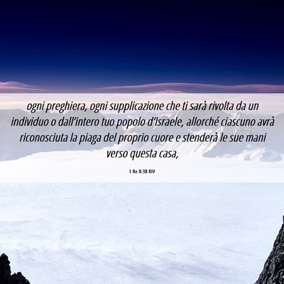 Picture 06 - 1 Re 8:38 RIV - ogni preghiera, ogni supplicazione che ti sarà - Bible Verse Picture