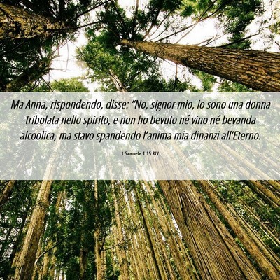 Picture 06 - 1 Samuele 1:15 RIV - Ma Anna, rispondendo, disse: “No, signor mio, - Bible Verse Picture