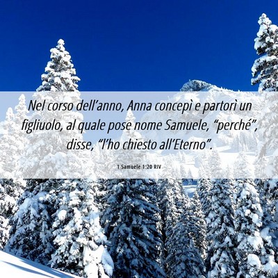Picture 06 - 1 Samuele 1:20 RIV - Nel corso dell’anno, Anna concepì e partorì - Bible Verse Picture