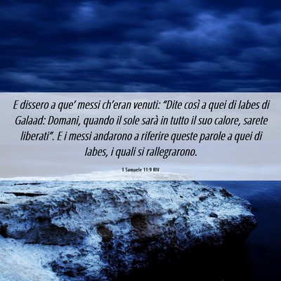 Picture 06 - 1 Samuele 11:9 RIV - E dissero a que’ messi ch’eran venuti: - Bible Verse Picture