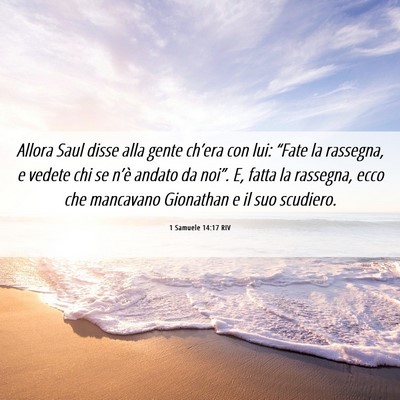 Picture 06 - 1 Samuele 14:17 RIV - Allora Saul disse alla gente ch’era con lui: - Bible Verse Picture