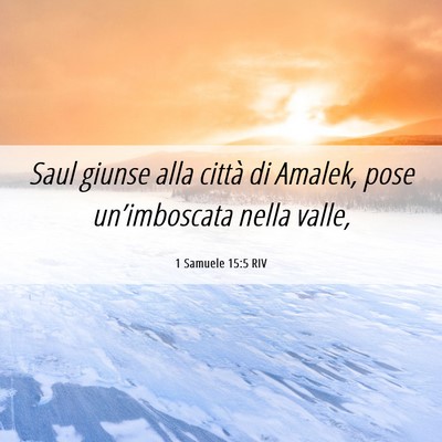 Picture 06 - 1 Samuele 15:5 RIV - Saul giunse alla città di Amalek, pose - Bible Verse Picture