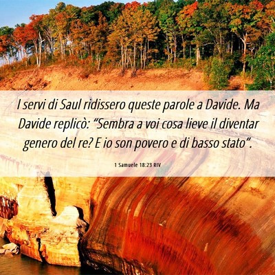 Picture 06 - 1 Samuele 18:23 RIV - I servi di Saul ridissero queste parole a Davide. - Bible Verse Picture