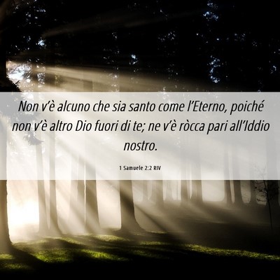 Picture 06 - 1 Samuele 2:2 RIV - Non v’è alcuno che sia santo come l’Eterno, - Bible Verse Picture