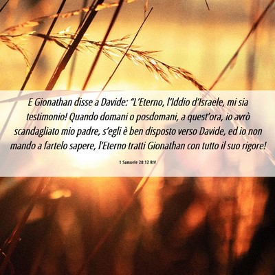 Picture 06 - 1 Samuele 20:12 RIV - E Gionathan disse a Davide: “L’Eterno, - Bible Verse Picture