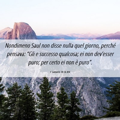 Picture 06 - 1 Samuele 20:26 RIV - Nondimeno Saul non disse nulla quel giorno, - Bible Verse Picture