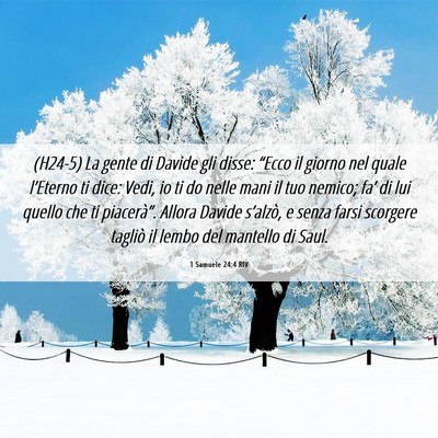 Picture 06 - 1 Samuele 24:4 RIV - (H24-5) La gente di Davide gli disse: “Ecco il - Bible Verse Picture