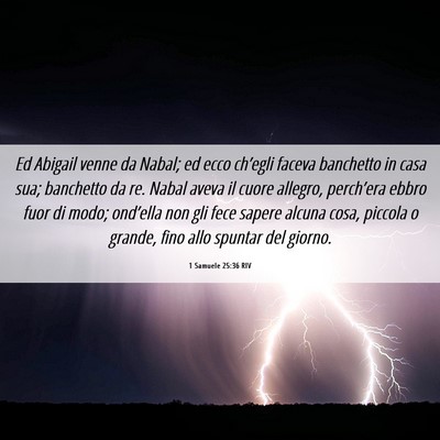 Picture 06 - 1 Samuele 25:36 RIV - Ed Abigail venne da Nabal; ed ecco ch’egli - Bible Verse Picture