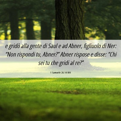 Picture 06 - 1 Samuele 26:14 RIV - e gridò alla gente di Saul e ad Abner, figliuolo - Bible Verse Picture