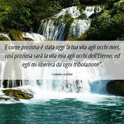 Picture 06 - 1 Samuele 26:24 RIV - E come preziosa è stata oggi la tua vita agli - Bible Verse Picture