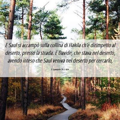 Picture 06 - 1 Samuele 26:3 RIV - E Saul si accampò sulla collina di Hakila - Bible Verse Picture