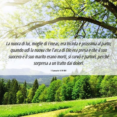 Picture 06 - 1 Samuele 4:19 RIV - La nuora di lui, moglie di Fineas, era incinta e - Bible Verse Picture
