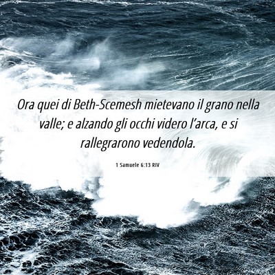 Picture 06 - 1 Samuele 6:13 RIV - Ora quei di Beth-Scemesh mietevano il grano nella - Bible Verse Picture