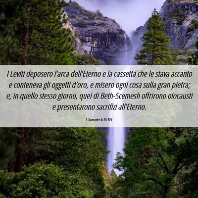 Picture 06 - 1 Samuele 6:15 RIV - I Leviti deposero l’arca dell’Eterno e la - Bible Verse Picture