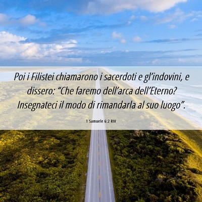 Picture 06 - 1 Samuele 6:2 RIV - Poi i Filistei chiamarono i sacerdoti e - Bible Verse Picture