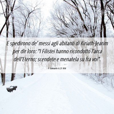 Picture 06 - 1 Samuele 6:21 RIV - E spedirono de’ messi agli abitanti di - Bible Verse Picture