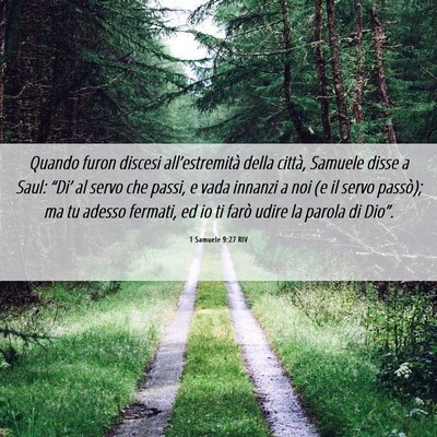 Picture 06 - 1 Samuele 9:27 RIV - Quando furon discesi all’estremità della - Bible Verse Picture