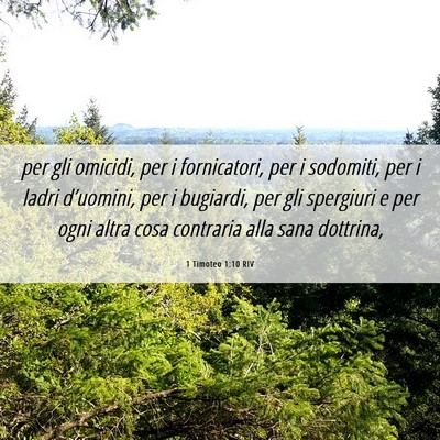 Picture 06 - 1 Timoteo 1:10 RIV - per gli omicidi, per i fornicatori, per i - Bible Verse Picture