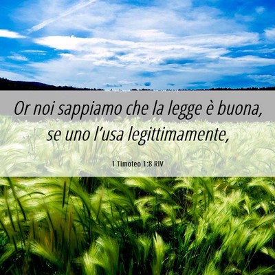 Picture 06 - 1 Timoteo 1:8 RIV - Or noi sappiamo che la legge è buona, se uno - Bible Verse Picture