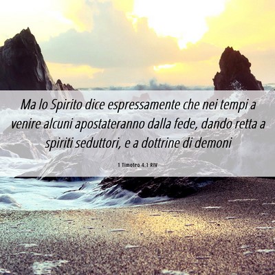 Picture 06 - 1 Timoteo 4:1 RIV - Ma lo Spirito dice espressamente che nei tempi a - Bible Verse Picture