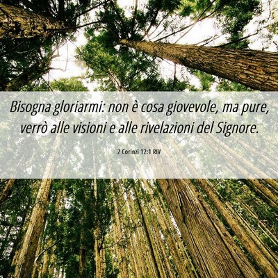 Picture 06 - 2 Corinzi 12:1 RIV - Bisogna gloriarmi: non è cosa giovevole, ma - Bible Verse Picture