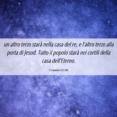 Picture 06 - 2 Cronache 23:5 RIV - un altro terzo starà nella casa del re, e - Bible Verse Picture
