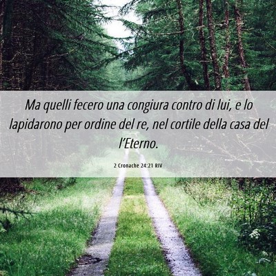Picture 06 - 2 Cronache 24:21 RIV - Ma quelli fecero una congiura contro di lui, e lo - Bible Verse Picture