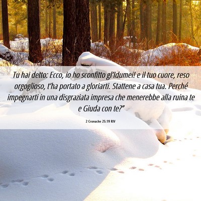 Picture 06 - 2 Cronache 25:19 RIV - Tu hai detto: Ecco, io ho sconfitto gl’Idumei! - Bible Verse Picture