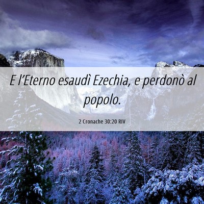 Picture 06 - 2 Cronache 30:20 RIV - E l’Eterno esaudì Ezechia, e perdonò al - Bible Verse Picture