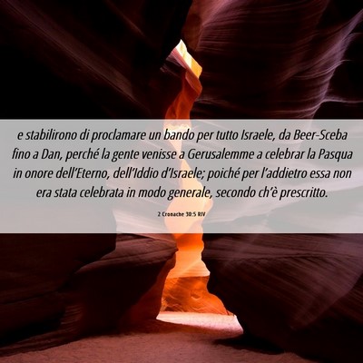 Picture 06 - 2 Cronache 30:5 RIV - e stabilirono di proclamare un bando per tutto - Bible Verse Picture