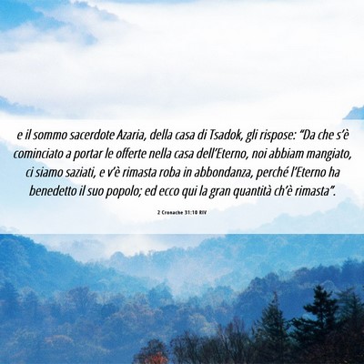 Picture 06 - 2 Cronache 31:10 RIV - e il sommo sacerdote Azaria, della casa di - Bible Verse Picture