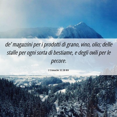 Picture 06 - 2 Cronache 32:28 RIV - de’ magazzini per i prodotti di grano, vino, - Bible Verse Picture