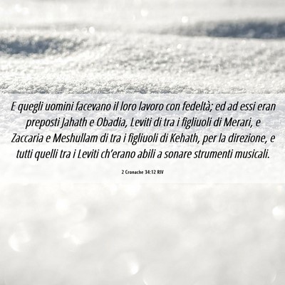 Picture 06 - 2 Cronache 34:12 RIV - E quegli uomini facevano il loro lavoro con - Bible Verse Picture