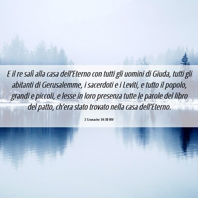 Picture 06 - 2 Cronache 34:30 RIV - E il re salì alla casa dell’Eterno con tutti - Bible Verse Picture
