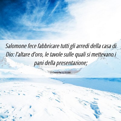 Picture 06 - 2 Cronache 4:19 RIV - Salomone fece fabbricare tutti gli arredi della - Bible Verse Picture