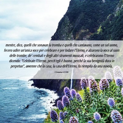 Picture 06 - 2 Cronache 5:13 RIV - mentre, dico, quelli che sonavan la tromba e - Bible Verse Picture