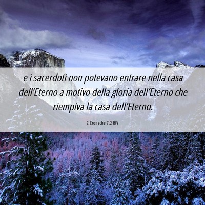 Picture 06 - 2 Cronache 7:2 RIV - e i sacerdoti non potevano entrare nella casa - Bible Verse Picture