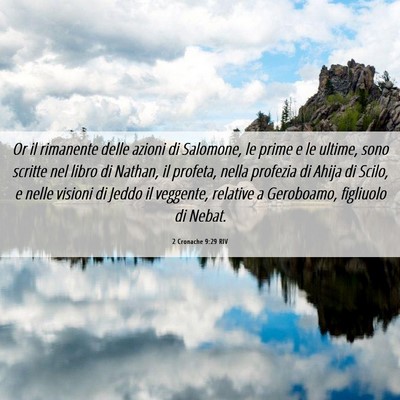 Picture 06 - 2 Cronache 9:29 RIV - Or il rimanente delle azioni di Salomone, le - Bible Verse Picture