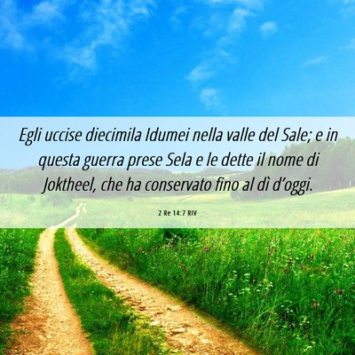 Picture 06 - 2 Re 14:7 RIV - Egli uccise diecimila Idumei nella valle del - Bible Verse Picture