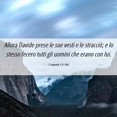 Picture 06 - 2 Samuele 1:11 RIV - Allora Davide prese le sue vesti e le stracciò; - Bible Verse Picture